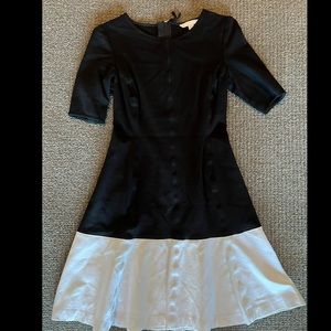 Banana Republic Black/White Fitted Dress